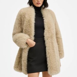 MNG Mango Women’s Oversized Faux Fur Coat